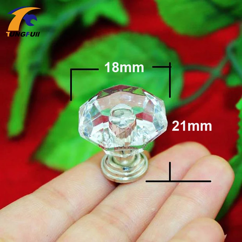 

10pcs/lot 18mm Mini Arcylic Knob Drawer Pulls Jewelry Box Decorative Handle Knobs for Cabinet Cupboard Wooden Box