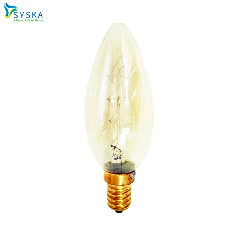 E14 25W Antique Edison Bulb Candle Bulb 220V Incandescent Light Vintage