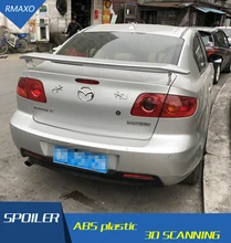 Mazda 3 rx8 2006-2013 spoilerabs 소재 자동차 후면 윙 프라이머 컬러 리어 스포일러 프레스 테일 for mazda 3 rx8 spoiler(China)