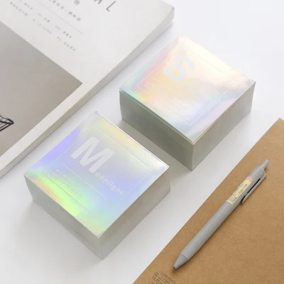 Creative Laser Square Block Notes Memo Pad Kawaii Notepad Note Paper 400 Sheets Note Pad notes on laser processing