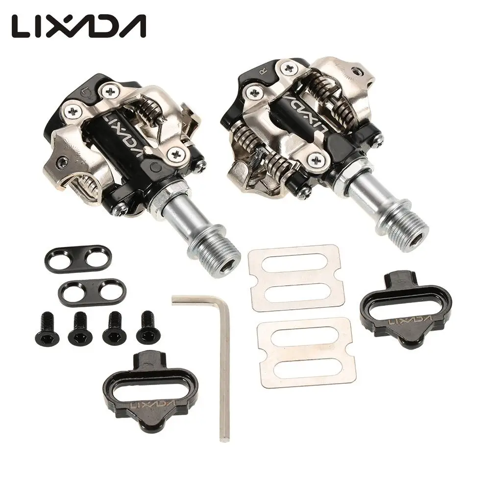 

Lixada Mountain Biking Touring Mountain Clipless Pedals MTB SPD Clip-in Bicycle Pedals Cleats Clips