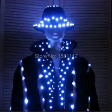 Светодиодный сценический костюм/костюм со светящейся надписью/светодиодный костюм/светящийся костюм