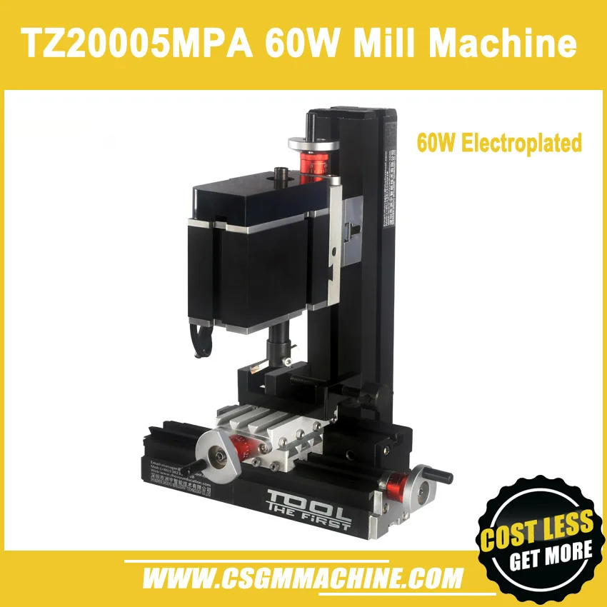 TZ20005MPA 60 Вт Гальванизированный металлический фрезерный станок/60 12000 об/мин