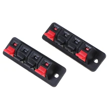 

2 Pcs/lot Hot 4 Positions Connector Terminal Push In Jack Spring Load Audio Speaker Terminals Breadboard Clip