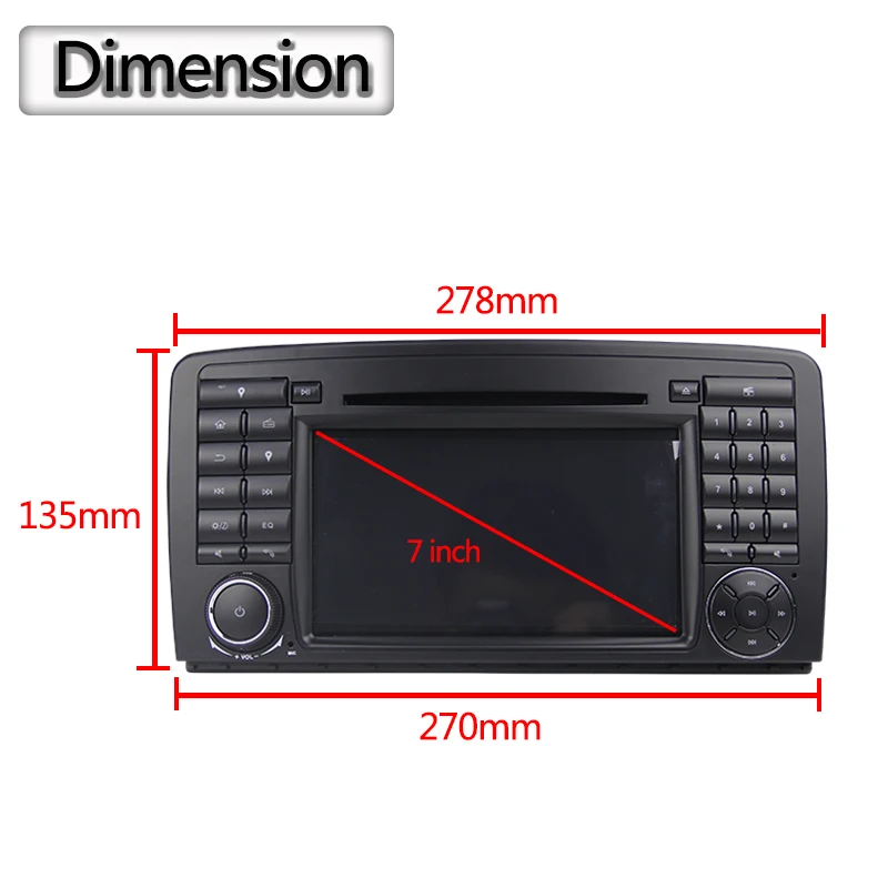 Cheap 4G RAM Android 9.0 Car DVD Player For Mercedes/Benz/AMG R Class W251 R280 R300 R350 R63 Car radio GPS navigator bluetooth 15