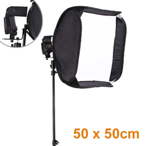 High Quality 19 7 x19 7 50cmx50cm Portable SoftBox For Speedlite Flash Light Photo Studio Accessory