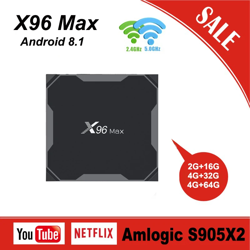 

NEW X96 max amlogic S905X2 Android 8.1 SMart TV BOX Quad Core 2g/4g ram 16g/32g/64g rom 2.4g/5g wifi LPDDR4 4k HD Set Top Box