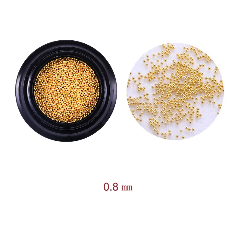 F537-G08mm 3D Металлический Micro Бусины с плоской обратной стороной для Нейл-арт украшения Нержавеющая сталь рисунки на ногтях шарики для ногтей розового цвета: золотистый, серебристый бусины, шпильки для ногтей - Цвет: F537-G08mm