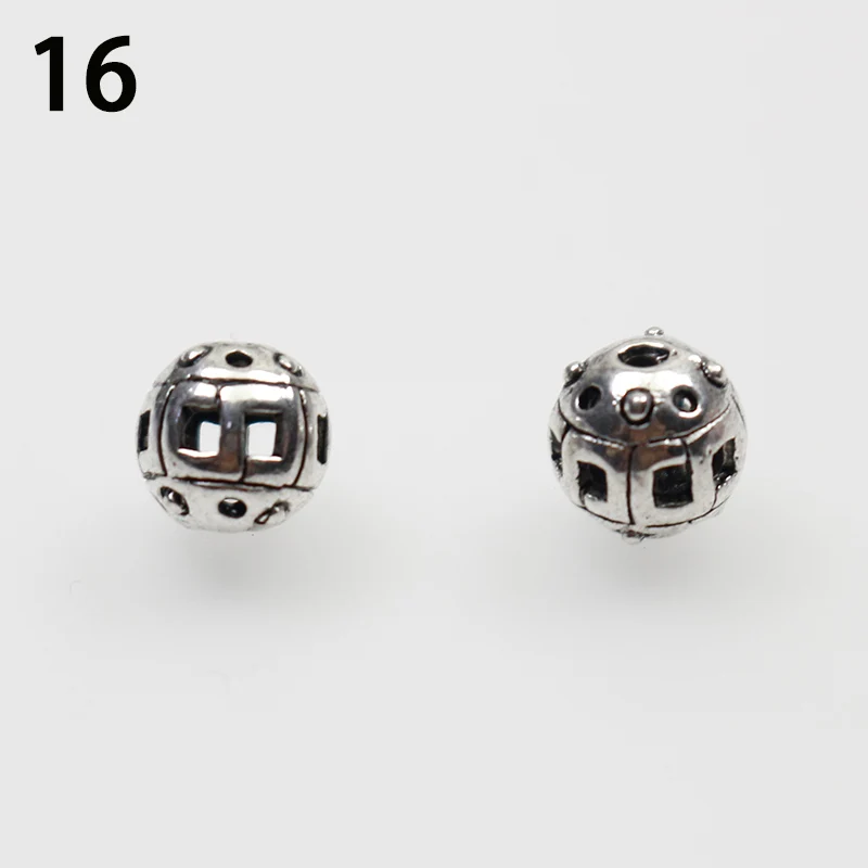 20 Pcs Tibetan Silver Round Spacer Charms Beads DIY Craft Findings 4mm Yao-Bye 