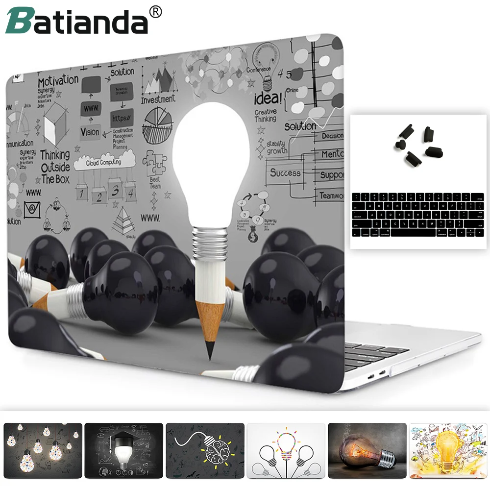 

Laptop Case For Macbook Air Pro 11 12 13 15 Retina Light Bulb Print Case 13.3 15 Touch Bar Air 13 2018 A1990 A1989 Laptop Sleeve
