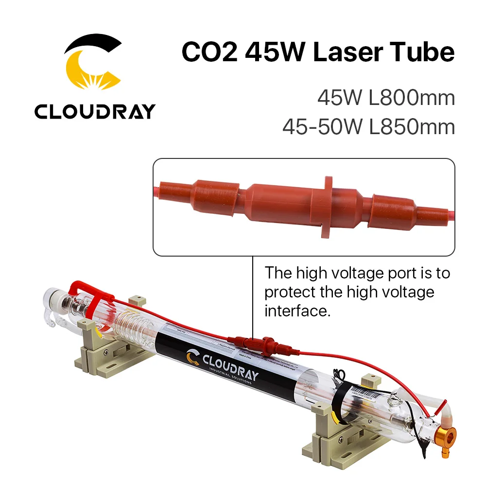 Cloudray Co2 üveg lézercső Dia.50mm 55mm 800mm 850MM 45-50W üveg - Famegmunkáló gépek alkatrészei - Fénykép 4