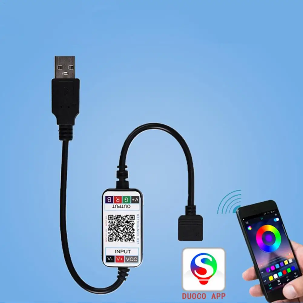 Wifi мини DC 5 24V RGB Led контроллер приложение Bluetooth музыкальный для светодиодной ленты