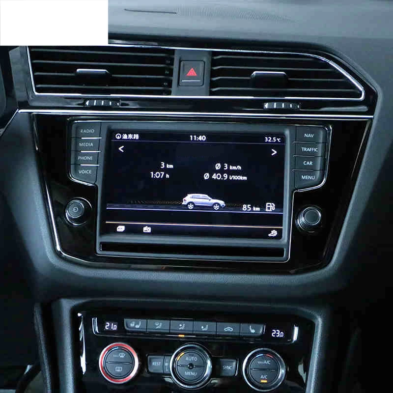 Lsrtw2017 автомобиль из нержавеющей стали GPS на приборной панели рамка планки для Volkswagen Tiguan