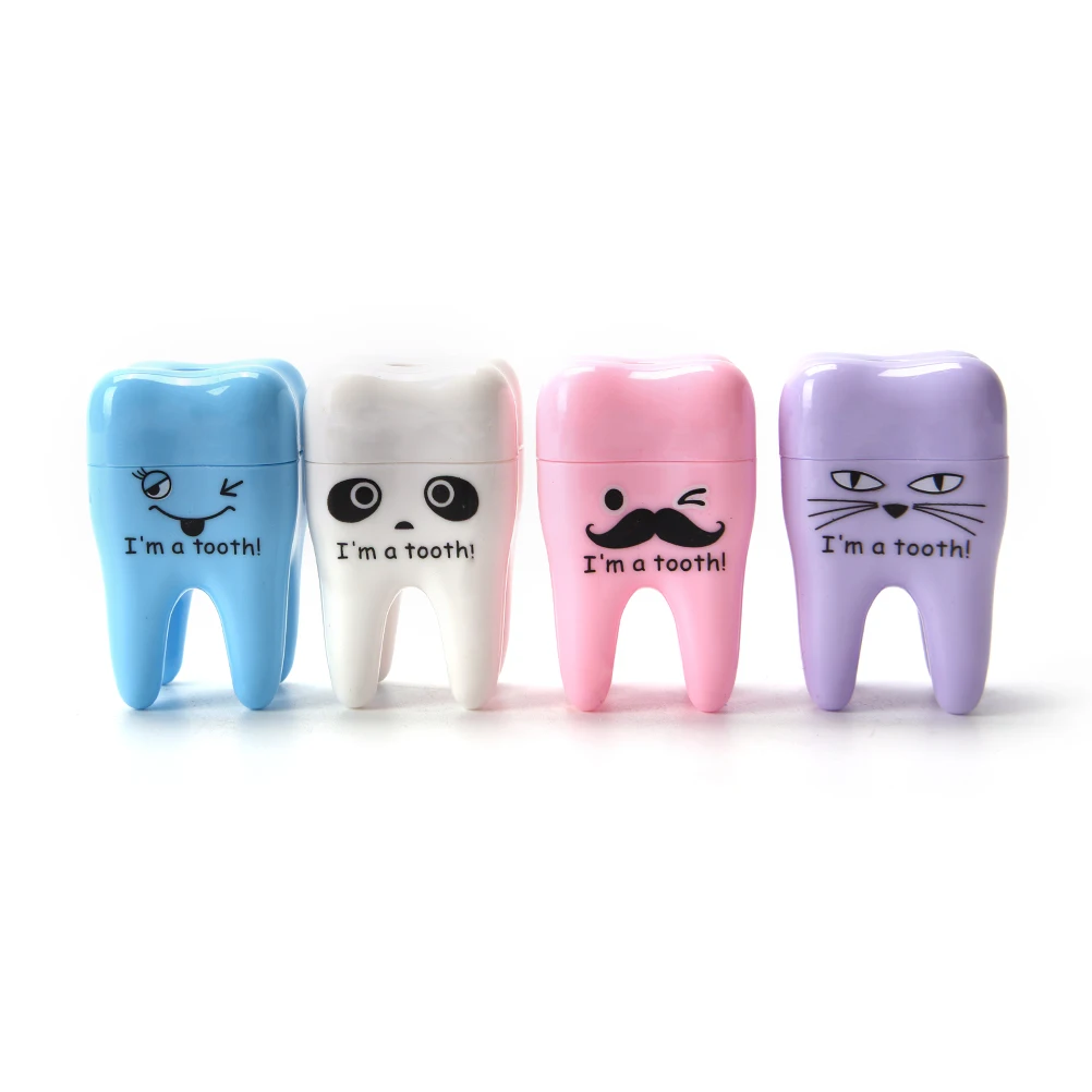 4PCS/lot Creative Kawaii Plastic Teeth Shape Pencil Sharpener Cutter Knife for Student Gift Stationery 4 Colors Random