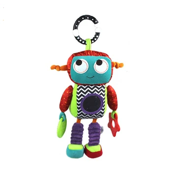 

1pc Baby Brand New Activity Toys Robot Style Baby Rattle Music Comforter Toy Baby Rattles Children Lovely Dolls