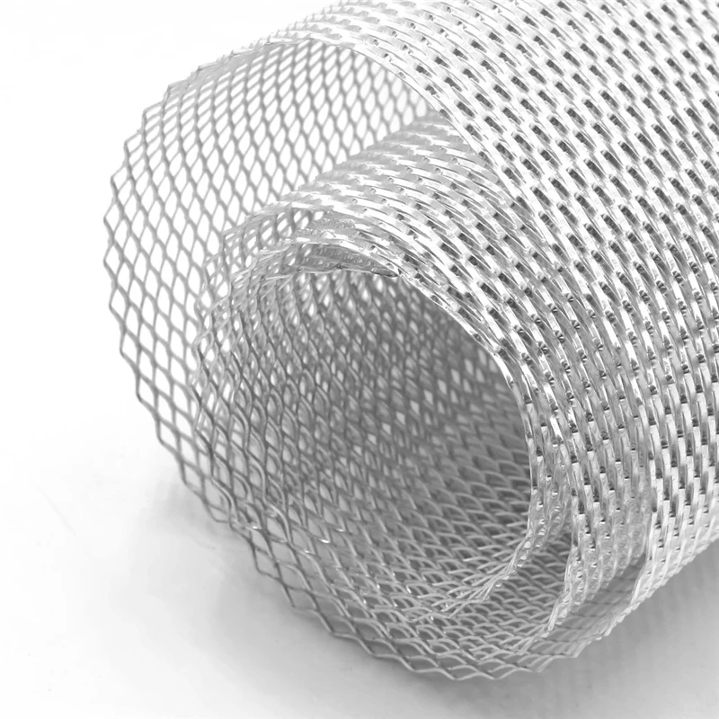 

Universal 40 inch x 13 inch Rhombic Grille Mesh Sheet Silver Aluminum Alloy Car Vehicle