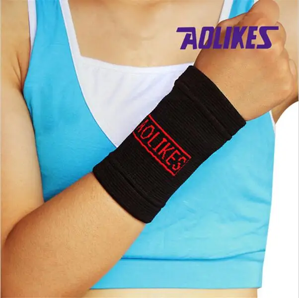 2pcs Sports Wrist Band Wrist Support Brace Sweatbands Guard Sport