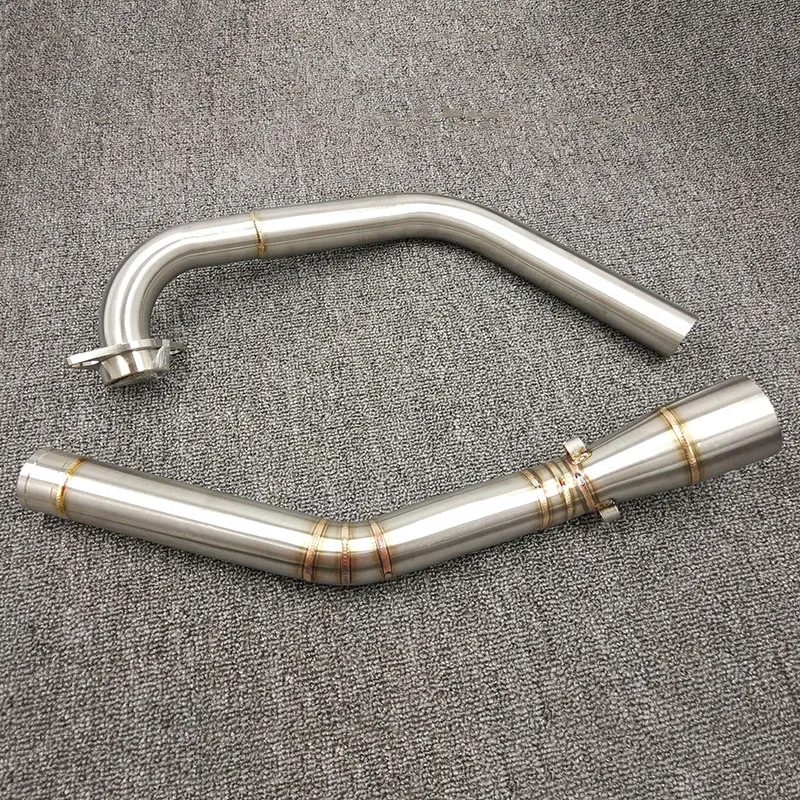 MTImport Motorcycle Full Set Exhaust Muffler Silencer Middle Link Pipe Tube Modified For Yamaha YZF R15 MT-15 2008- MT 125