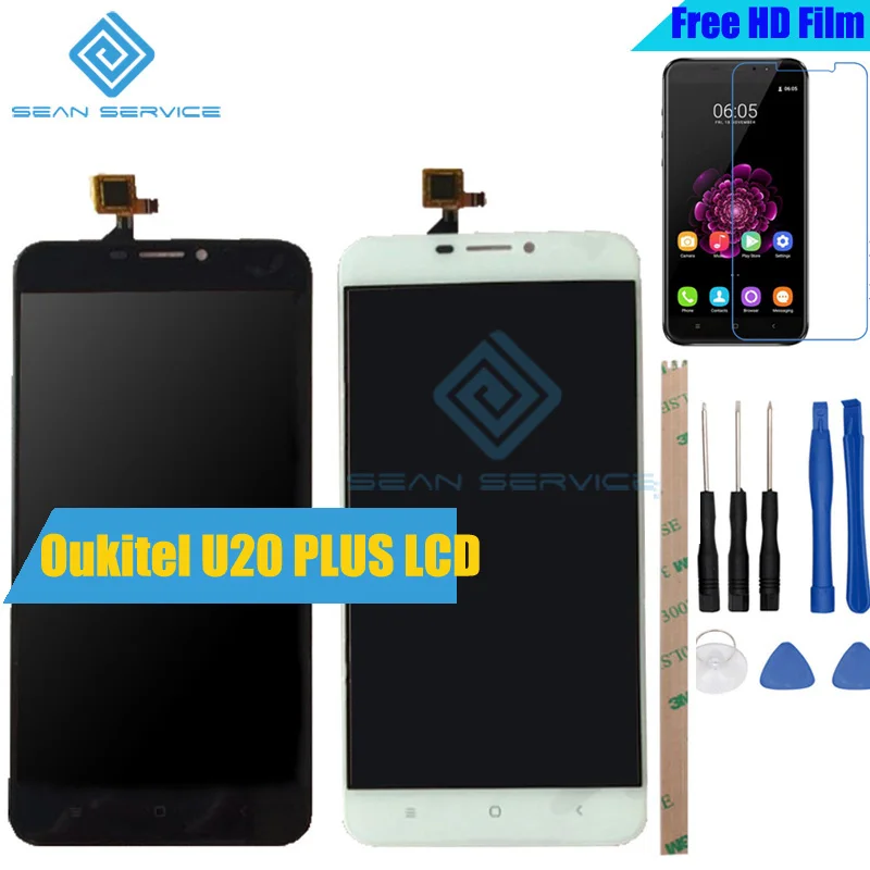 Продажа Для Oukitel U20 PLUS Оригинальный ЖК дисплей + TP кодирующий преобразователь сенсорного экрана в сборе 5,5