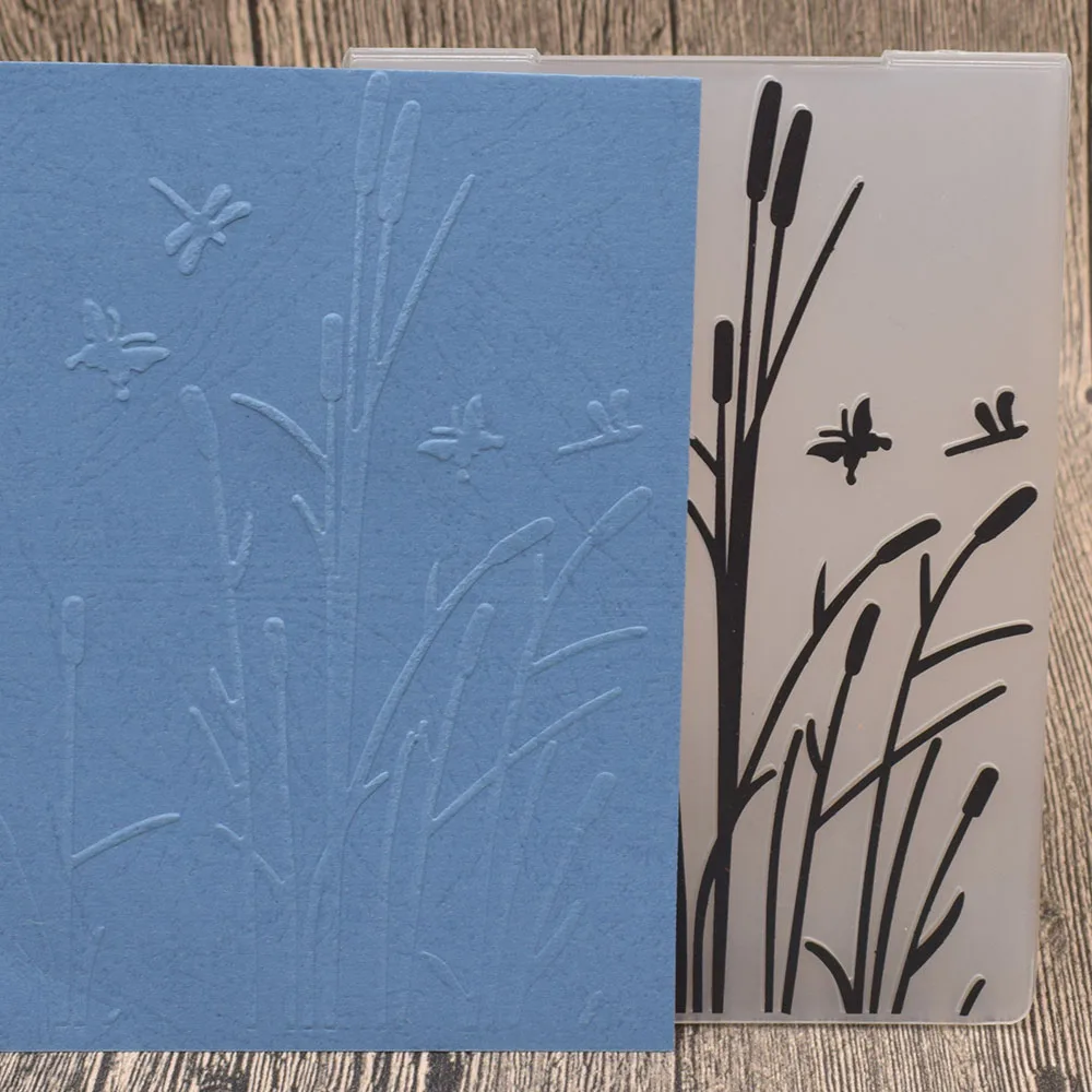 

Reed Dragonfly Plastic Embossing Folders for Card Making Scrapbooking Wedding Paper Cards Photo Album Decor