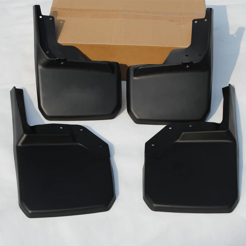 

Partol 4x Black ABS Plastic Car Splash Guards Mud Flaps Set Mudguard Front Rear Left Right For Jeep Wrangler JK 2007-2015