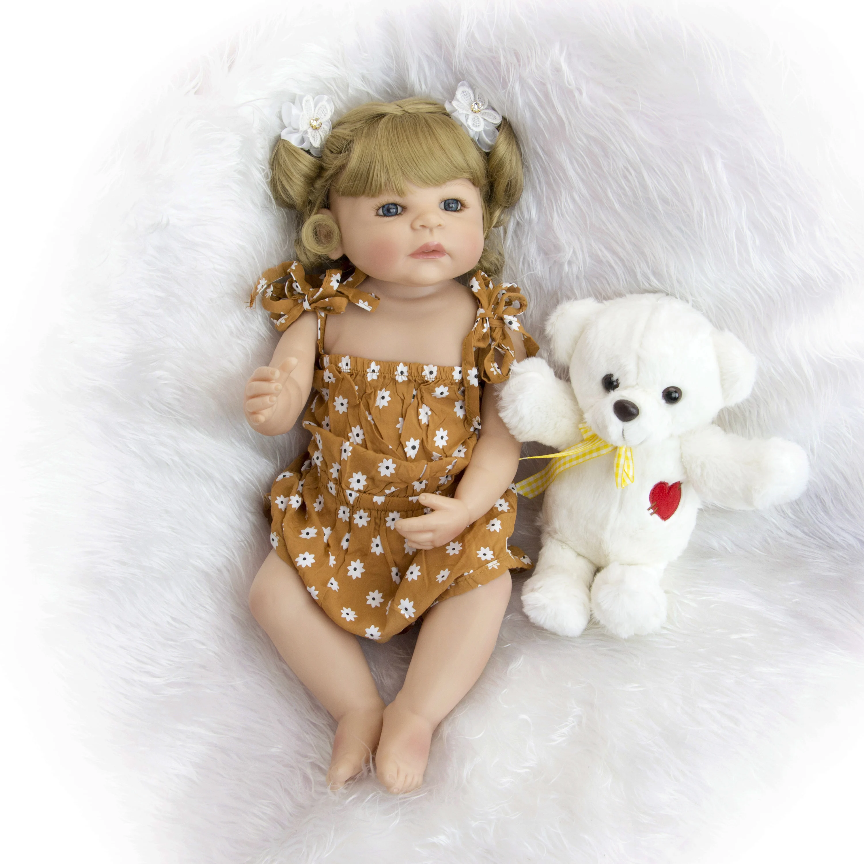 KEIUMI полный Силиконовый Reborn Baby Dolls 55 см Girl 22 &quotвиниловая Кукла Body DIY игрушка для