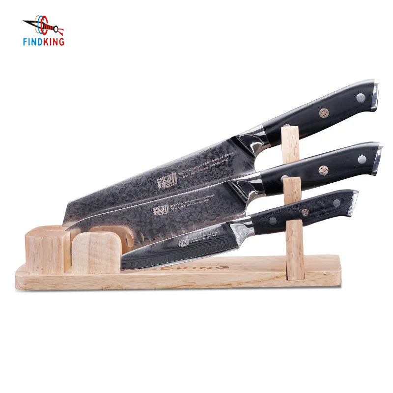 FINDKING G10 ручные ножи Набор 7 дюймов нож мясника дюймовый santoku 5 Фруктовый 67 слоев из