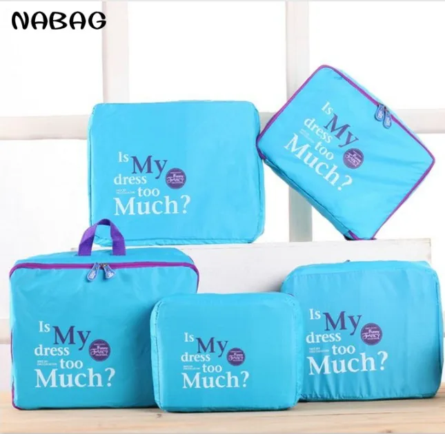 NABAG 5 قطعة/المجموعة السفر حقيبة التخزين الملابس التجميل مرتب منظم الحقيبة الأمتعة حقيبة يد المنزل خزانة مقسم الحاويات NABAG 5 قطعة/المجموعة السفر حقيبة التخزين الملابس التجميل مرتب منظم الحقيبة الأمتعة حقيبة يد المنزل خزانة مقسم الحاويات