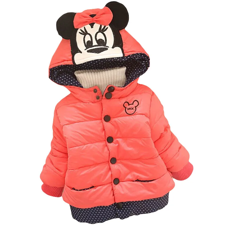 Высококачественные зимние пальто для маленьких девочек; куртка для девочек; куртки для девочек; детское хлопковое теплое пуховое пальто; Верхняя одежда для детей - Цвет: Красный