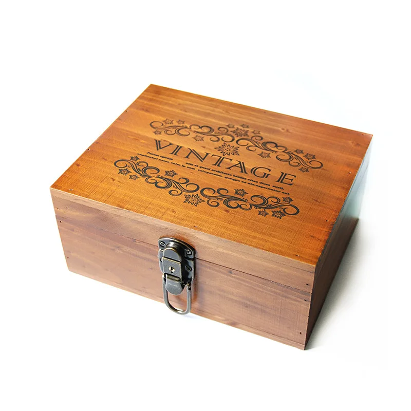 

Vintage Wooden Jewelry Storage Box Home Debris Container Organizer Boxes Desktop Phone Remote Storage Boxes Organizer