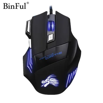 

BinFul Silent Click USB Wired Gaming Mouse 6/7 Button 5500DPI Optical Computer Game Mouse Mice for PC Laptop Notebook Gamer