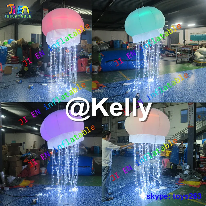 free door shipping led light helium jellyfish balloon, cheap jellyfish