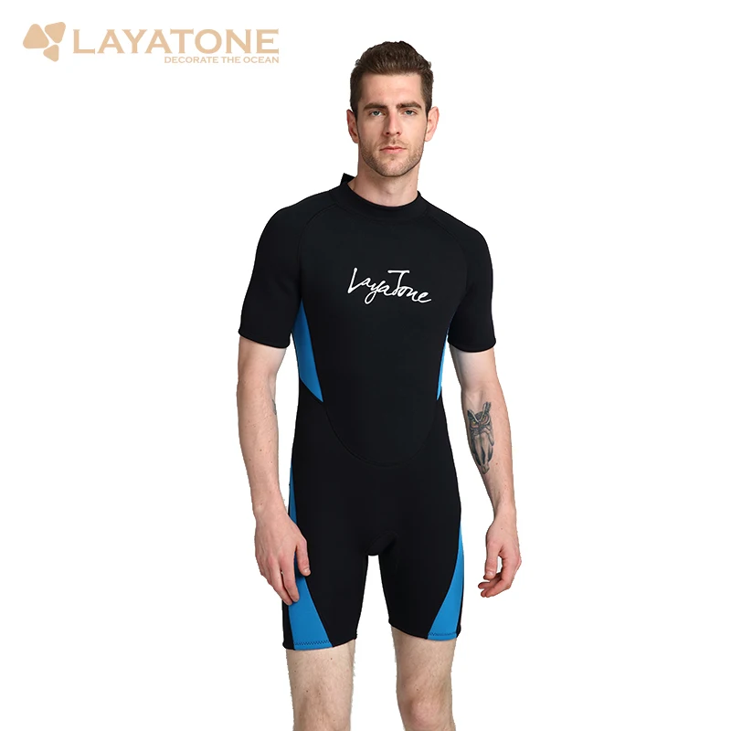 Cheap 3mm neoprene shorty men triatlon wetsuit swimsuit Plus Size mens ...