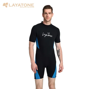 

LayaTone 3mm Neoprene Wetsuit Shorts Men Diving Suit Women Surfing Snorkeling Suit Scuba Diving One Piece Swimsuit Wet Suit Men