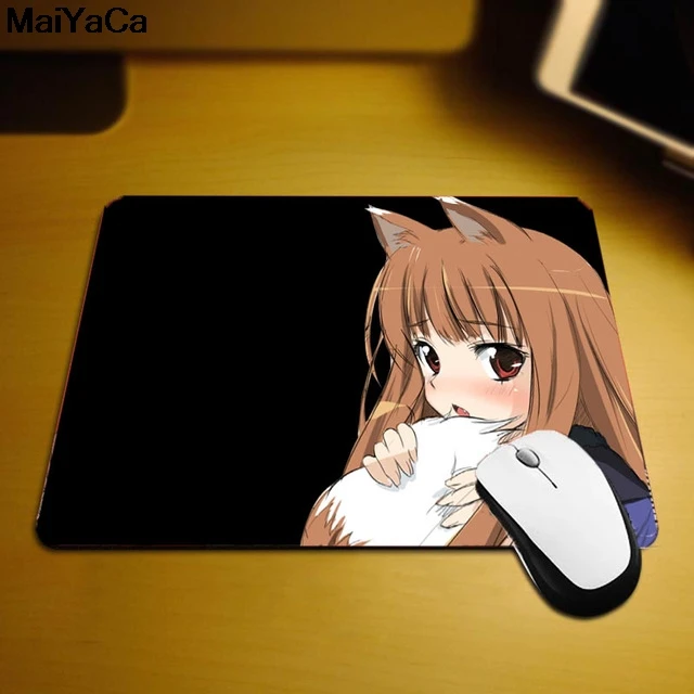 Lock Edge 25X29cm MaiYaCa популярный коврик для мыши для специй и волка Holo Милая Красота Сексуальная Аниме Девушки с узором коврик для мыши маленький размер коврик для ПК настольный - Цвет: Lock Edge 25X29cm