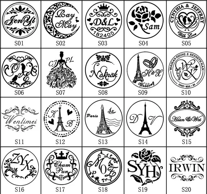1 DIY customize double Name 2 initials personalized Letter stamp/Sealing Wax /wedding Wax Seal Stamp Custom invitations envelop