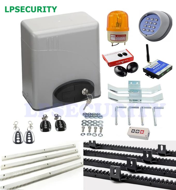 LPSECURITY 600 кг раздвижной фотоэлемент 1 мигающая лампа кнопка клавиатура 4 м 5 6