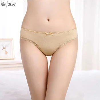 

Mafurier Free Shipping Women Sexy Panties Underwear Lady Cotton Thongs Briefs Female Soft G -String Lingeries For Women 6Pc/Lot