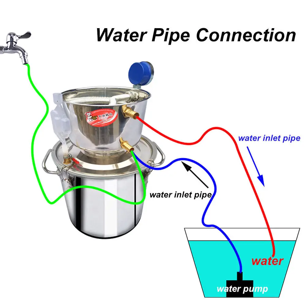 20л 35Л домашний нержавеющий Самогонный дистиллятор эфирное масло Дистилляция бренди белый дух вино делая наборы