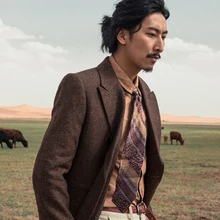 Мужская твидовая куртка на заказ, коричневое твидовое пальто, мужское твидовое пальто на заказ, пальто с узором в елочку, Мужской Блейзер, Мужское пальто с узором в елочку