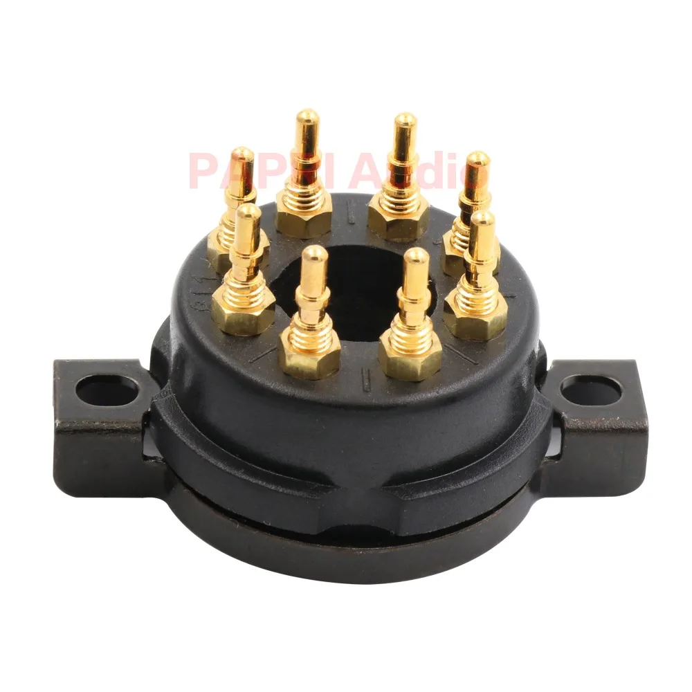CMC PTFE ламповая панель 4PIN 8PIN 9PIN золотистые медные булавки бакелит U4A K8A B9A гнезда