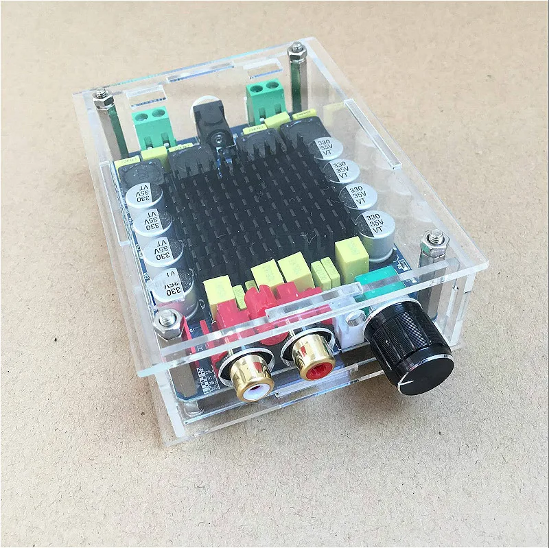 Плата усилителя Mini Stereo TDA7498 цифровой усилитель мощности 2*100 Вт с акриловым чехлом