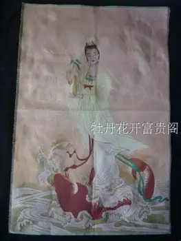

Chinese Antique collection the Thangka embroidery Goddess of mercy diagram /6