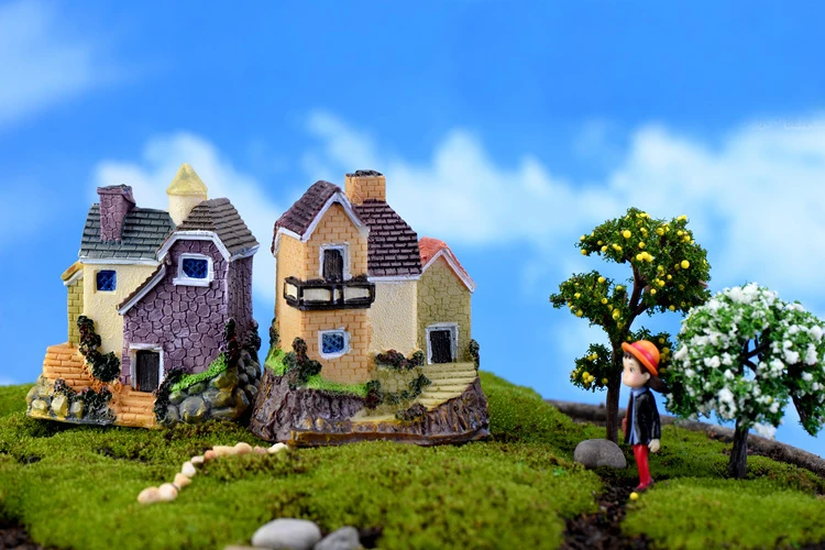 Маленький дом Diy мини игрушки бонсай для рабочего стола Декор поделки фигура