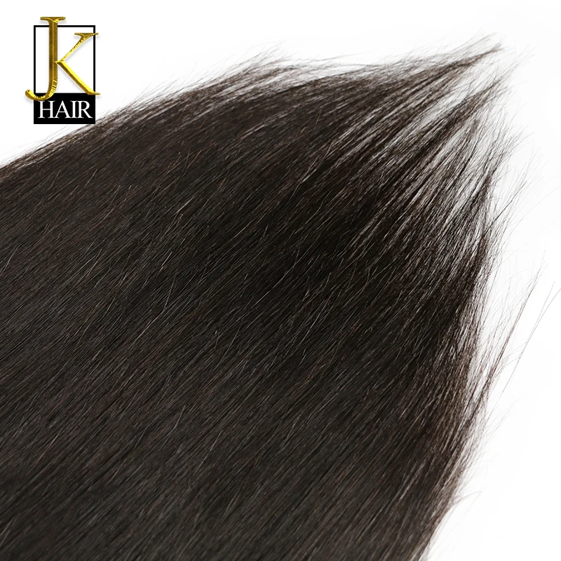 JK волосы бразильские Remy прямые на клипсах человеческие для наращивания