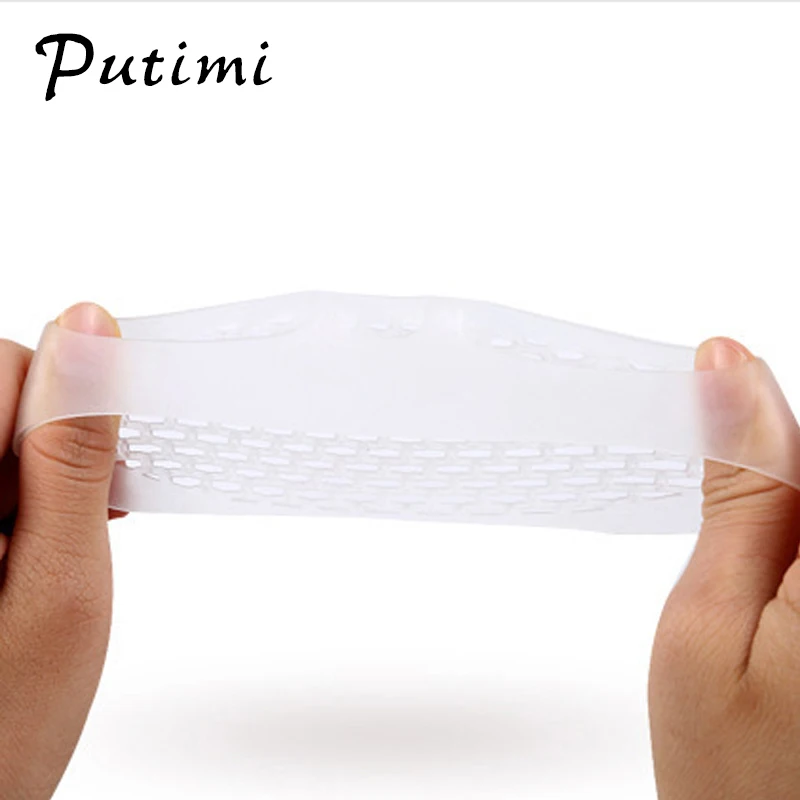 PUTIMI 2 PCS Soft Silicone Gel Insoles Bunion Corrector Breathable Hole Transparent Forefoot Pads Gel Feet Care Pedicure Tools
