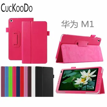 

CucKooDo 200Pcs/Lot Lichee Pattern PU Leather Case with Stand Holder for Huawei MediaPad M1(S8-301W)With Auto Wake/Sleep Feature
