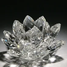 210 мм 8,3 дюймов Большой элегантный k9 Кристальный цветок лотоса для украшения для дома и свадьбы