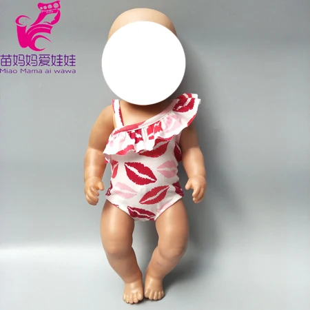 Подходит для 43 см born baby doll платье кукла в купальнике 1" Кукла одежда для плавания - Цвет: A12