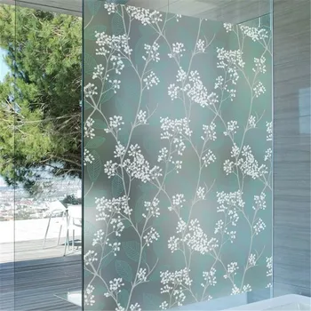 

Multiple sizes Opaque Self-adhesive Frosted Privacy Glass Window Film Decorative Window Stickers Paste Green Bedroom 4m long